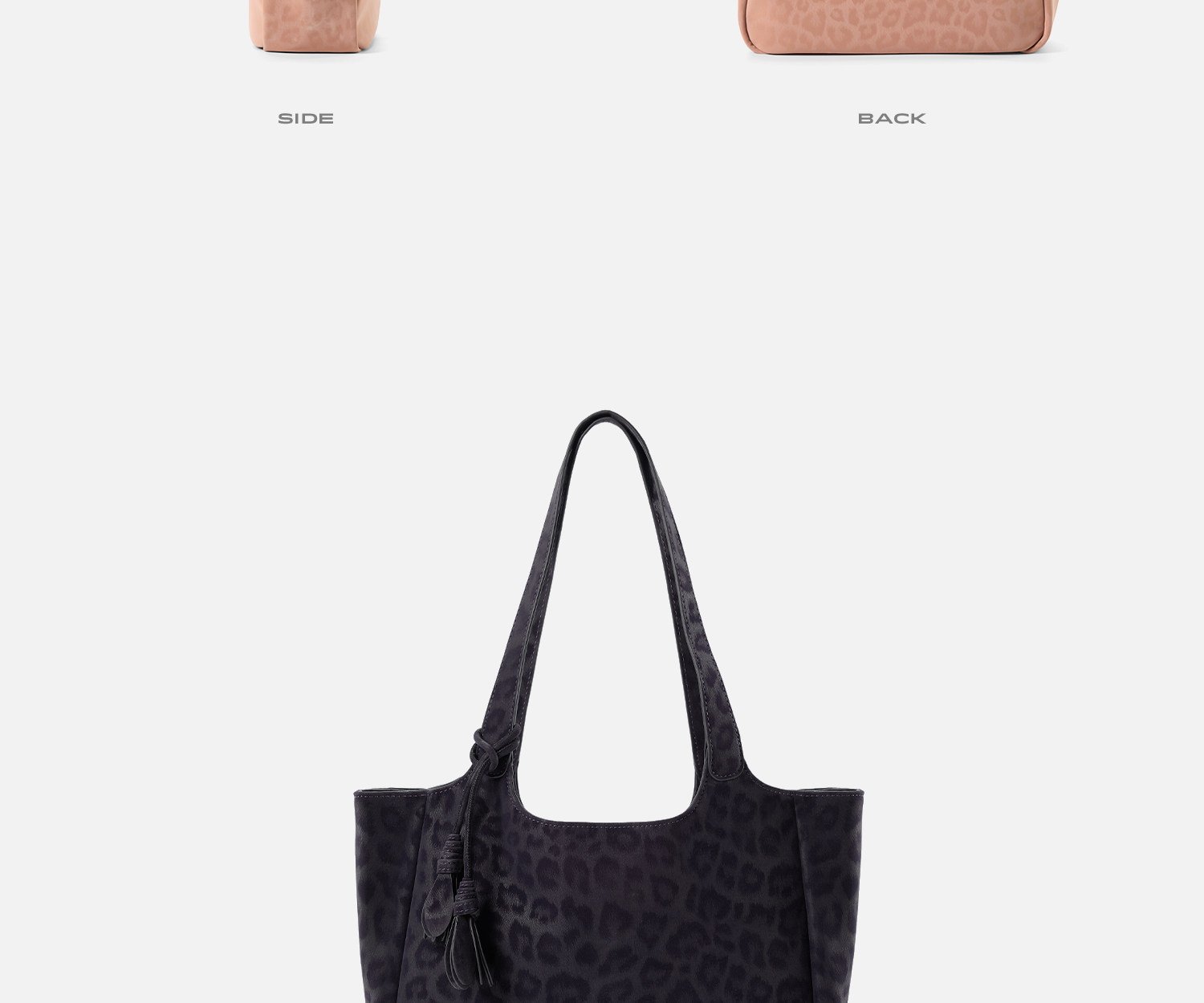 JACD Faux Leather Magnetic Snap Tote Bag