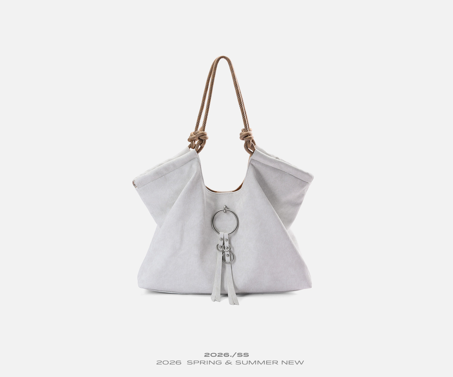 JACD Leather Magnetic Snap Shoulder Tote Bag