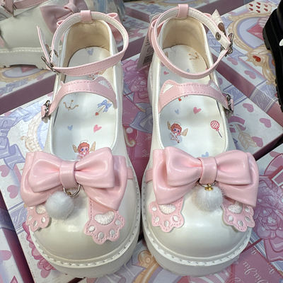 In stock, Qiaomimi original Lolita single shoes, Japanese-style soft girl Yuanyang thick-soled jk big round toe doll shoes, women's lo shoes