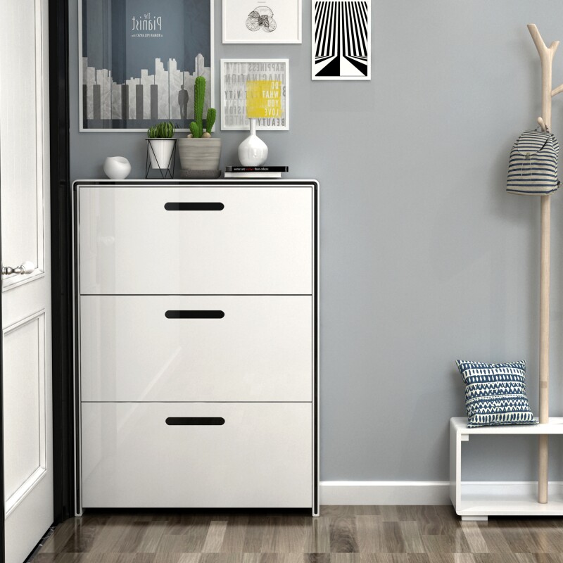 Ultra thin shoe cabinet flip minimal modern maskland 17cm economy - type space lounge cabinet multi - functional shoe cabinet