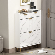 Nordic light luxury ultra-thin dump shoe cabinet Household door marbled simple modern large capacity entrance cabinet 17cm