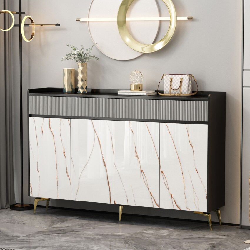Light luxury home shoe cabinet home door simple modern entrance porch cabinet foyer cabinet living room storage large capacity