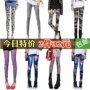 Quần legging màu nữ cộng với nhung dày màu thời trang mặc Hàn Quốc phiên bản bó sát co giãn mỏng in chín quần thủy triều quần legging đùi