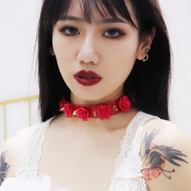  BAY hand-made beauty greasy cute soft rose gold Harajuku collar neck ring