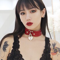  BAY hand-made heart lock Amanda wide neck ring Harajuku collar