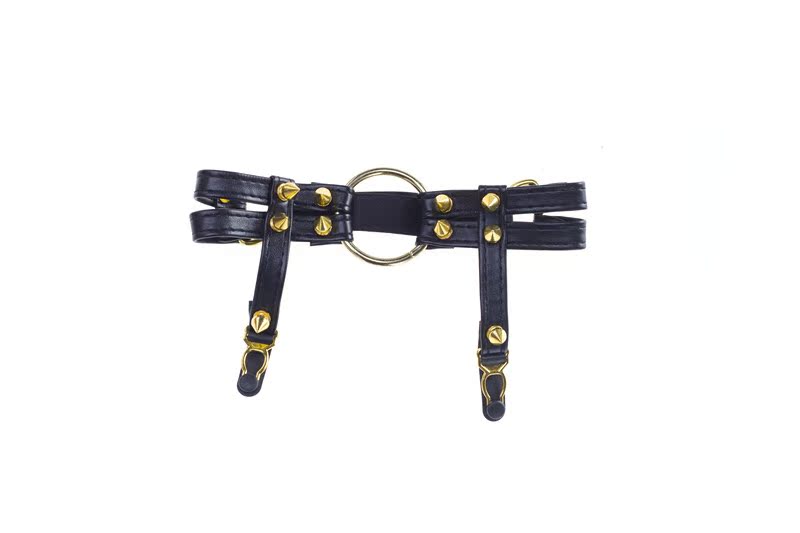 BAY tay làm nhạc punk đen Meng Loli heartgarter dây nịt tất nam