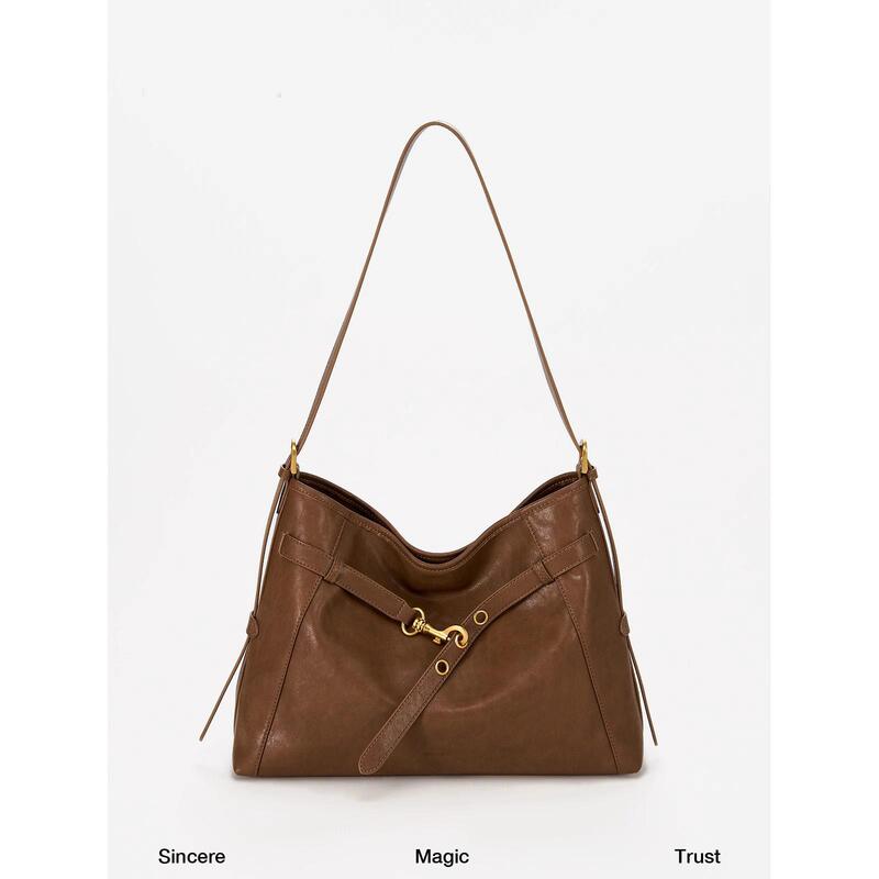 Maillard Retro Tote Bag Autumn and Winter Korean Version 2026 New Fashion Simple Shoulder Crossbody Large Capacity Casual Bag Maillard Retro Tote Bag Autumn and Winter Korean Version 2026 New Fashion Simple Shoulder Crossbody Large Capacity Casual Bag