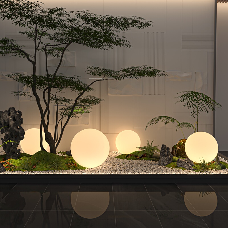 Led Luminous Ball Light Indoor Landscaping Decorative Atmosphere Light Outdoor Waterproof Lawn Spherical Light Landscape Garden Light