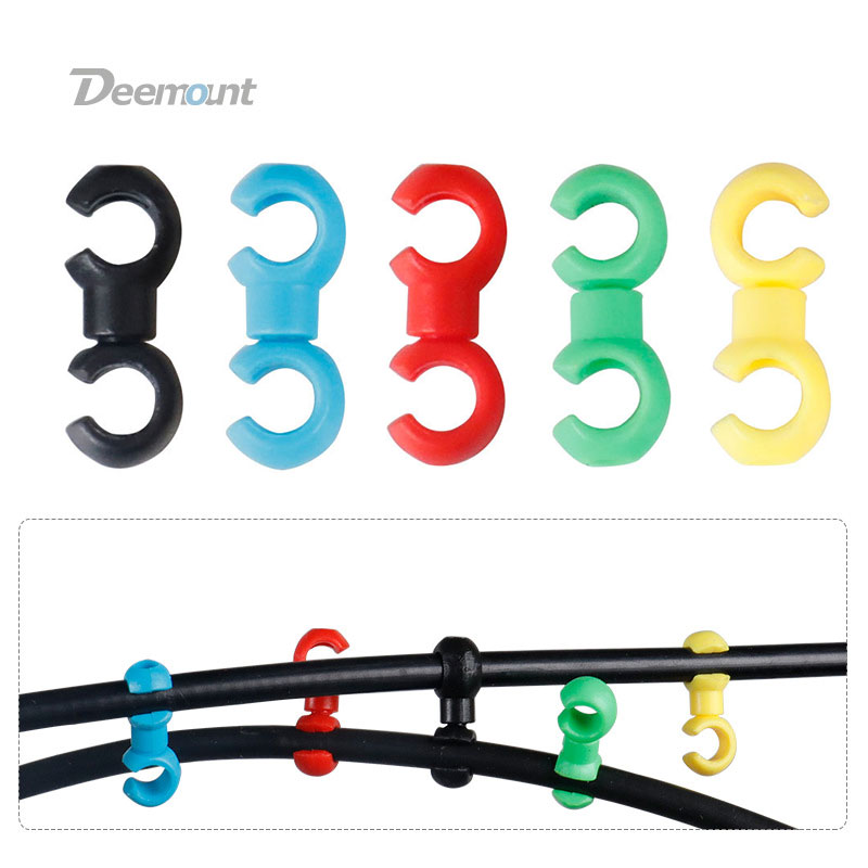 Mountain road bicycle brake transmission line oil pipe protection line S buckle C-type storage over line plastic hub