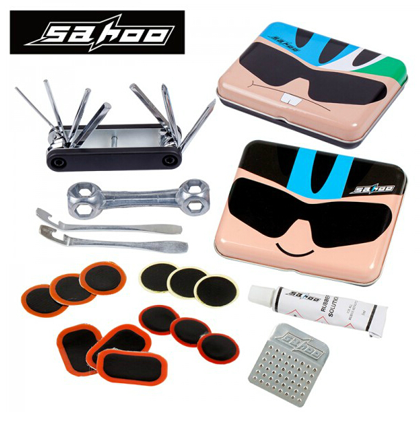 SAHOO 21699 Bicycle Multi-functional Tyre Repair Kit Inner Hexagonal Tool Suit Mountaineering Caravan tool