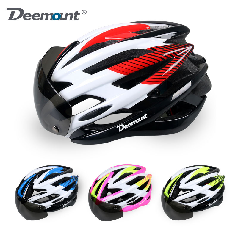 Deemount Magnetic Climbing Bike Safety Helmet Integrated Forming With Blinkers Male And Female Safety Helmet With Taillight Lens