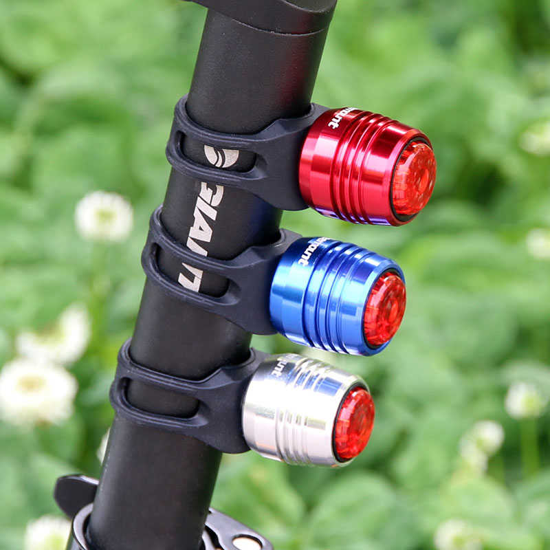 Bicycle USB Rechargeable Tail Light LED Round Gem Light Warning Light Strobe Light Cycling Equipment