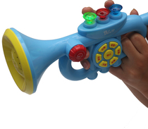 Polaroid children can play small horn trumpet toy Electric music toy Big horn blowing music toy