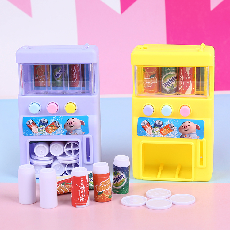 Children's simulation vending machine Candy drink vending machine Toy 3-6 years old boy and girl coin vending machine