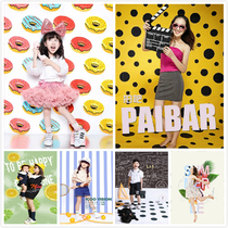 Anchor background cloth Two-dimensional parent-child tide children steam wave quick hand ins trembling shading background wall ghost horse national tide