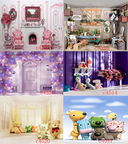 Decorative wallpaper background Korean theme wedding background indoor bedroom YY3D live broadcast anchor background cloth shaking sound