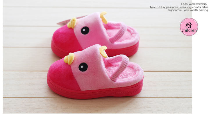 Pantoufles enfants en suède pour hiver - semelle caoutchouc - Ref 1006045 Image 19