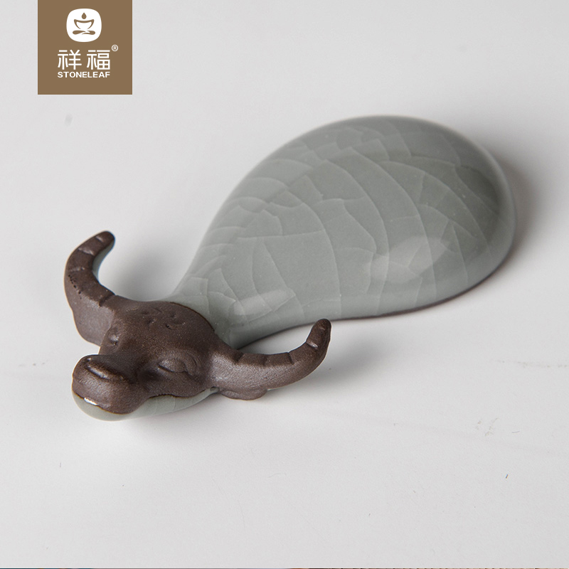 Auspicious blessing your up spoil furnishing articles Auspicious deer horse cattle kung fu tea tea tea accessories ceramics slicing tea boutique creative play
