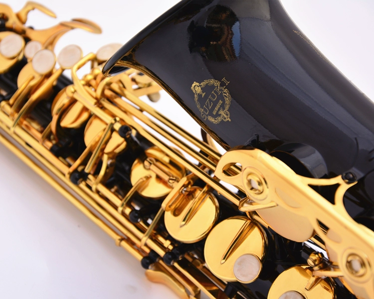 Authentic [Suzuki] E-phẳng alto saxophone Saxophone Pearl vàng đen - Nhạc cụ phương Tây