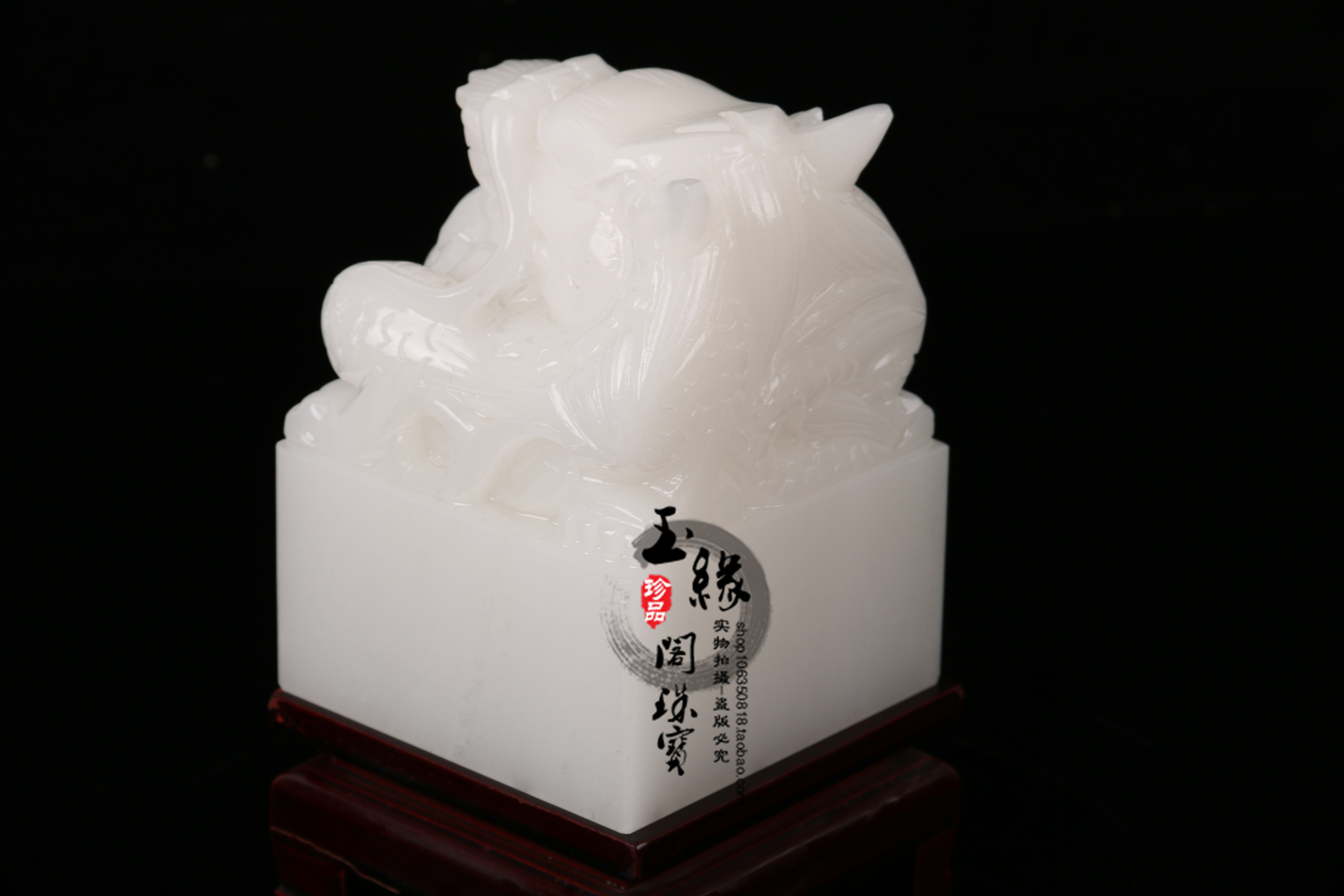 Natural Afghan jade seal, white jade seal, dragon jade seal, seal decoration, business office gift, craft gift decoration