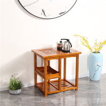 Elm Wood Solid Wood Small Tea Table Can Drain Bucket Small Tea Table Tea Art Table New Chinese Style Sofa side Gongfu Tea Table Tea Desk