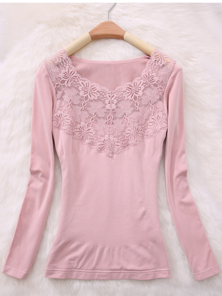 Japanese thickened velvet base shirt women's autumn and winter long-sleeved body shaping beauty outside the body to wear a heating coat single-piece cotton top