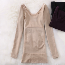 Japanese womens thin body body bottoming body shaping clothes waist top seamless corset chest postpartum long sleeve tight slimming clothes