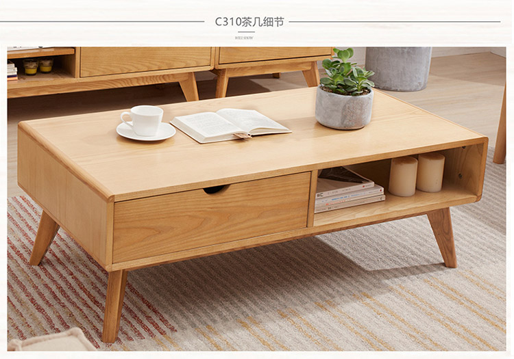 Ma Shi Huang Ting Bàn cà phê màu gỗ hiện đại tối giản Nhật Bản căn hộ nhỏ bàn cà phê tro gỗ phòng khách đồ nội thất bàn trà - Bàn trà bàn ghế gỗ hiện đại