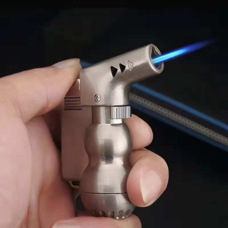Sáng tạo thẳng ngọn lửa màu xanh gió thổi xì gà nhẹ hơn cá tính thuốc lá nhẹ hơn moxib Fir phun súng kim loại hàn ngọn đuốc khí - Bật lửa bật lửa đẹp