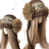 Nikko Yu original woolen knitted hat women's winter Fair Island Korean woolen hat warm ear protection Lei Feng hat