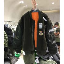 bobo1972 cotton clothes women 2021 new womens loose stitching Lamb hair autumn and winter thick European station coat women