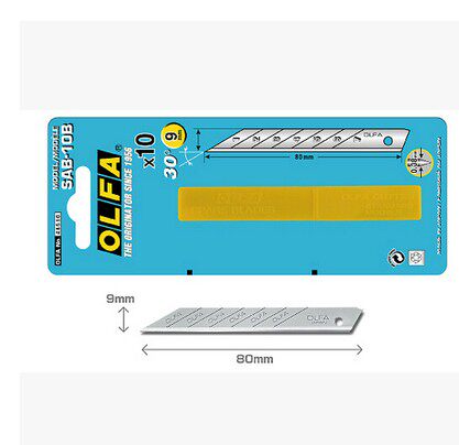 Japan OLFA Love Lihua Blade SAB-10 30 Degrees Angle Blade Blade Auto Cling Film Wallpaper Cutting Blade 9mm-Taobao