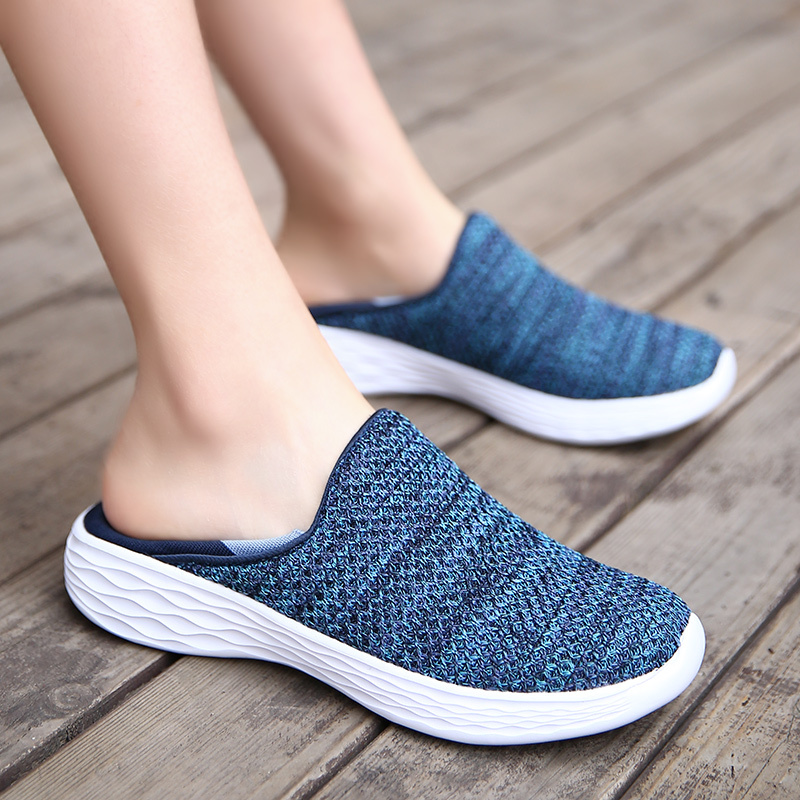 Slip-On Canvas Shoes for Men Without Laces, Summer Half-Slip Shoes, Versatile Casual Shoes