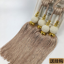 (Gift big hook) curtain hanging ball living room bedroom curtain decoration European curtain tie ball tie buckle Jade Double Ball