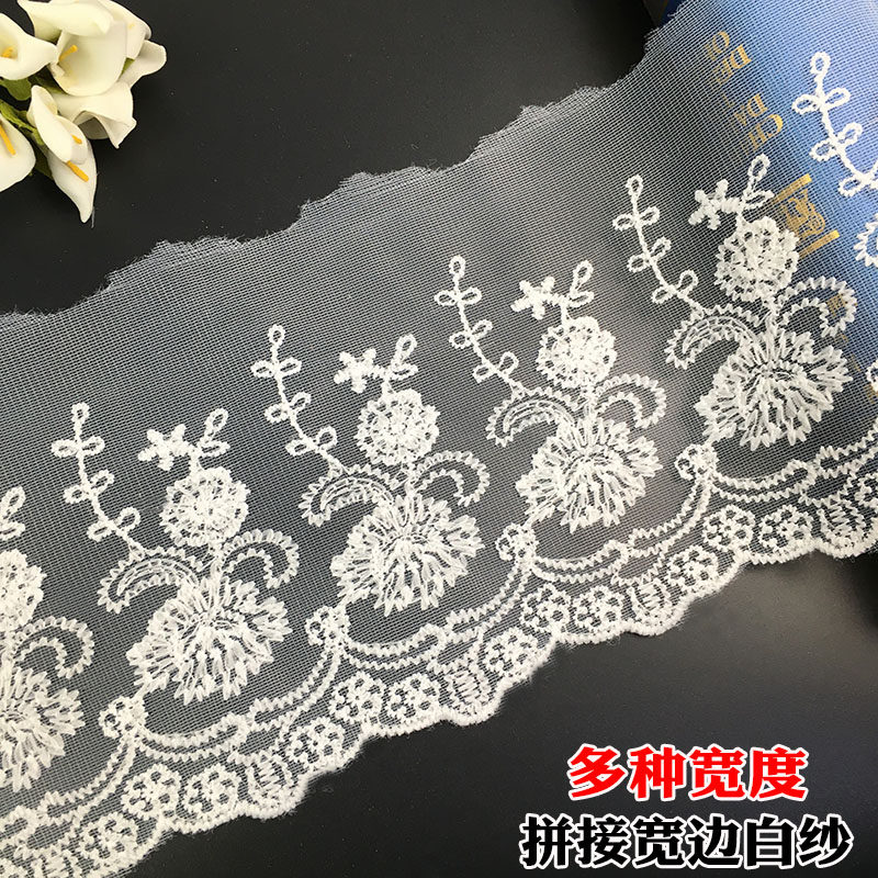Stars White Lace lace Lace Trim mesh Mesh Yarn Sofa Cushion Tablectable Cloth Curtain Decoration Wide Side Accessories Accessories
