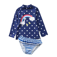 2318-1 Blue Wave Dot Top+Blue Stripe Swing Shuntks
