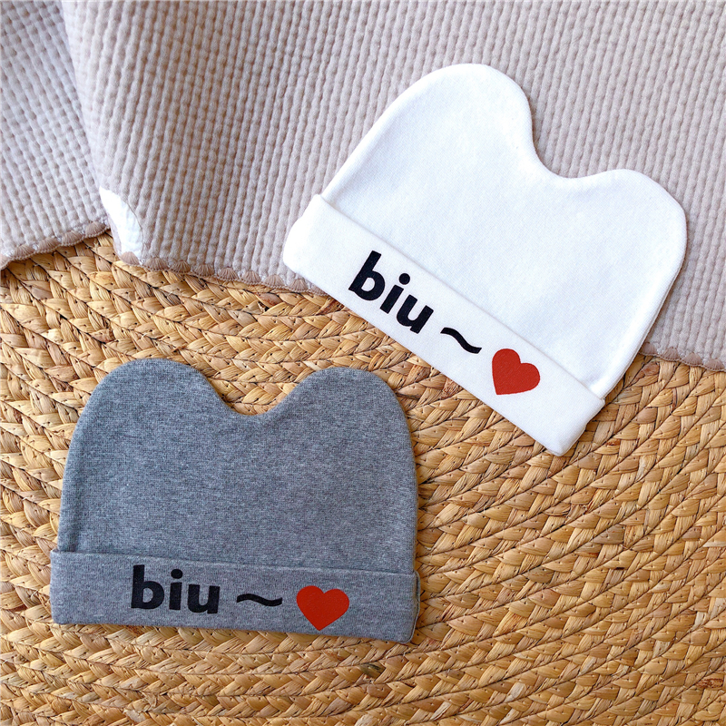 Newborn baby cap spring and autumn pure cotton male and female baby breathable sweat-absorbing halogen door hat newborn vibrato with the same style