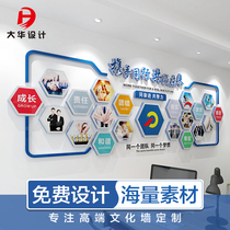 Corporate culture wall custom design Company history Office background wall waterproof 5d three-dimensional acrylic decoration
