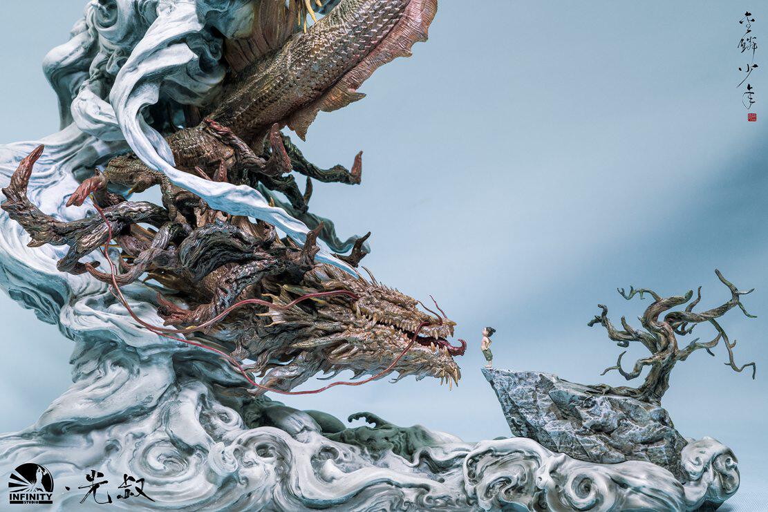 (Li Xiaoxi's younger brother) Kaitian Studio Gold Scale Juvenile Dragon Statue Limited Model