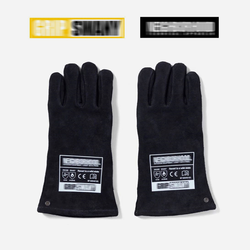 Gs Fireproof Gloves Outdoor Camping Nbhd Collaboration Fireproof 3 Flame-Retardant Heat-Insulating Kevlar G80 Thick Leather Gloves