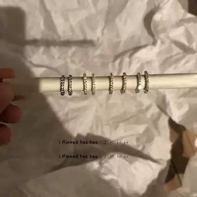 Ifhhhh with everything Du home original design four-color special custom double-sided full zirconium small ear buckle