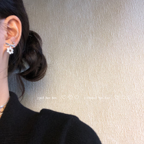 Ifhhhh Daily simple cute cross small silver earrings