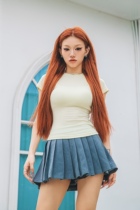 HoneYmoon spring and summer thin two-color round neck tight-fitting pure cotton basic base top 荭荭 original same style