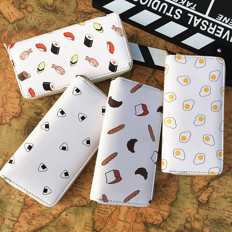 Simple personality Japanese and Korean women's wallet small fresh long wallet large capacity clutch bag student mobile phone bag trend