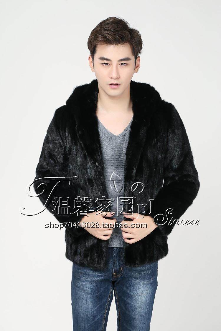 男款皮草外套怎么穿不油腻？水貂皮毛一体短款+这3种搭配直接帅到报警