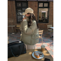 5siss 100 lap up collar 90 white duck suede short down jacket for women 2022 winter warm bread with small subcoat