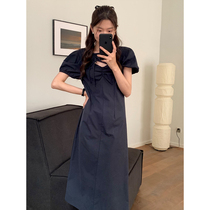 5siss niche design sensibility with dress feminine wearing lumbar thin bubble sleeves in the summer