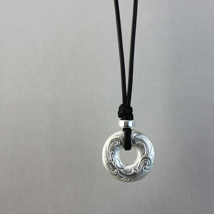 Guquan silver family 999 pure silver Ping An ethnic wind travel dragon necklace wool clothes chain pure artisanal male and female lovers pendants-Taobao