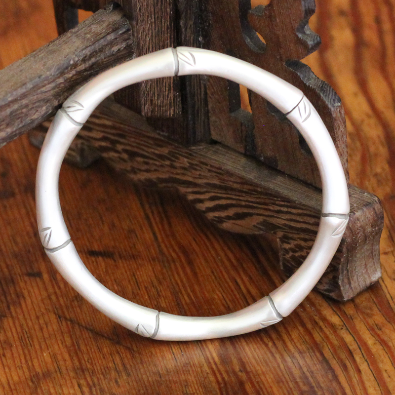 Ancient Spring Yunnan Handick 999 foot silver and silver bamboo bracelet of Han edition personality pure silver bracelet