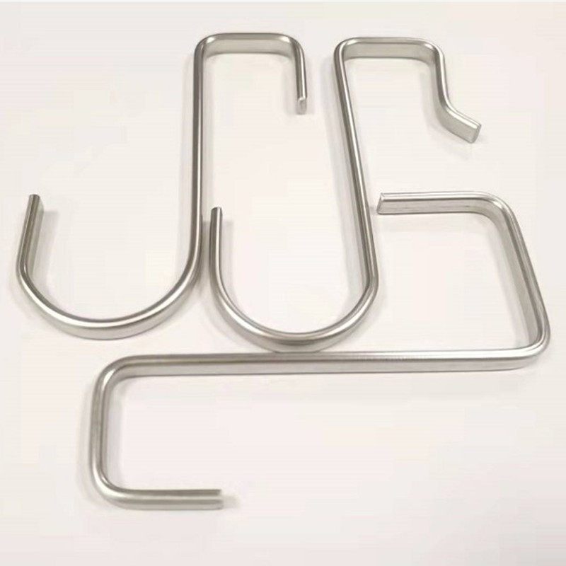 Solid square s hook 304 stainless steel bayonet Square small hook kitchen hook door rear square tube flat Direct
